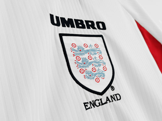 Camiseta Retro Inglaterra 1998 Local Manga Larga