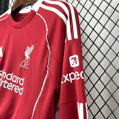 Camiseta Liverpool Local 25/26 - Manga Larga