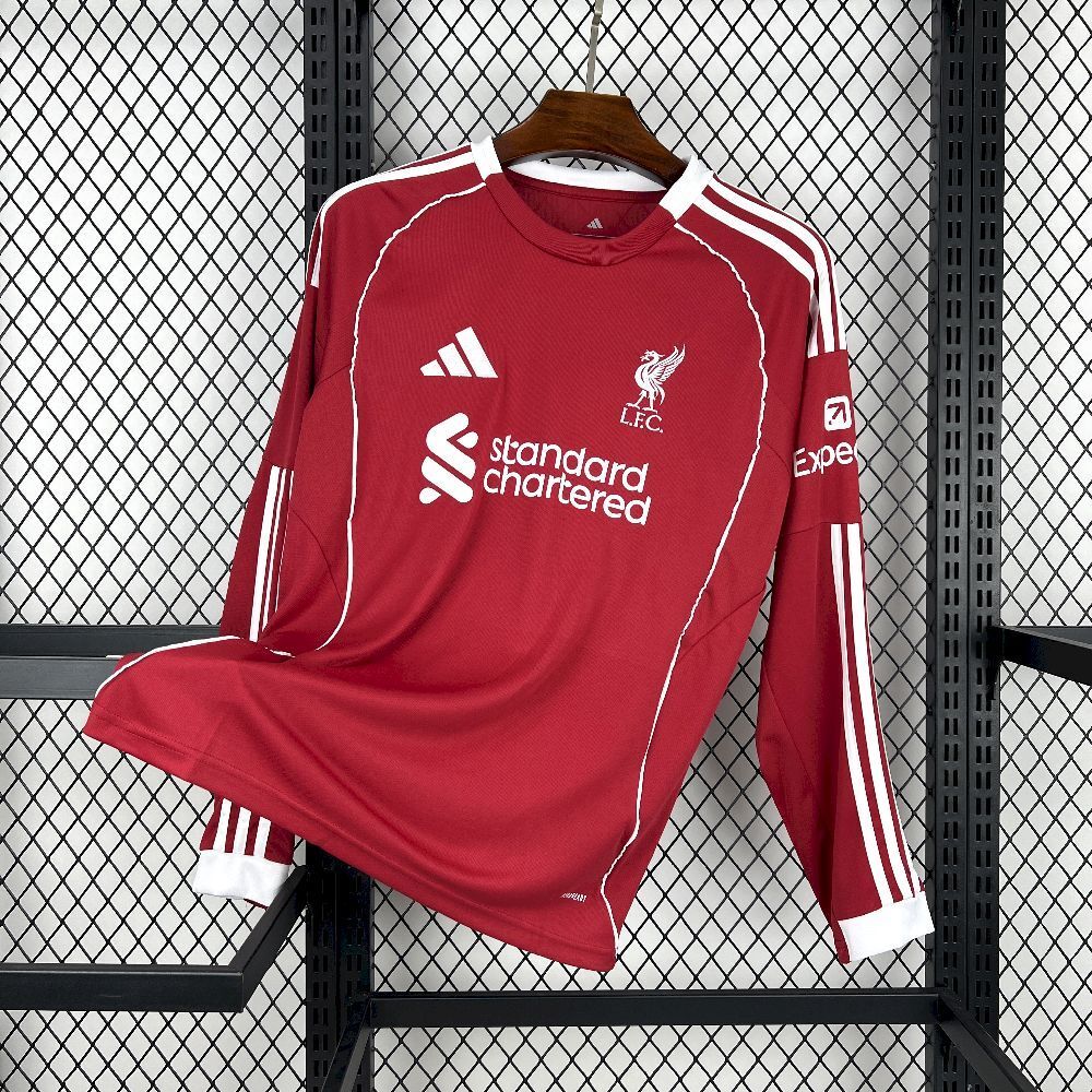 Camiseta Liverpool Local 25/26 - Manga Larga