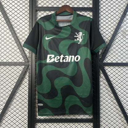 Camiseta Sporting Tercera Negra 25/26 - Versión Fan