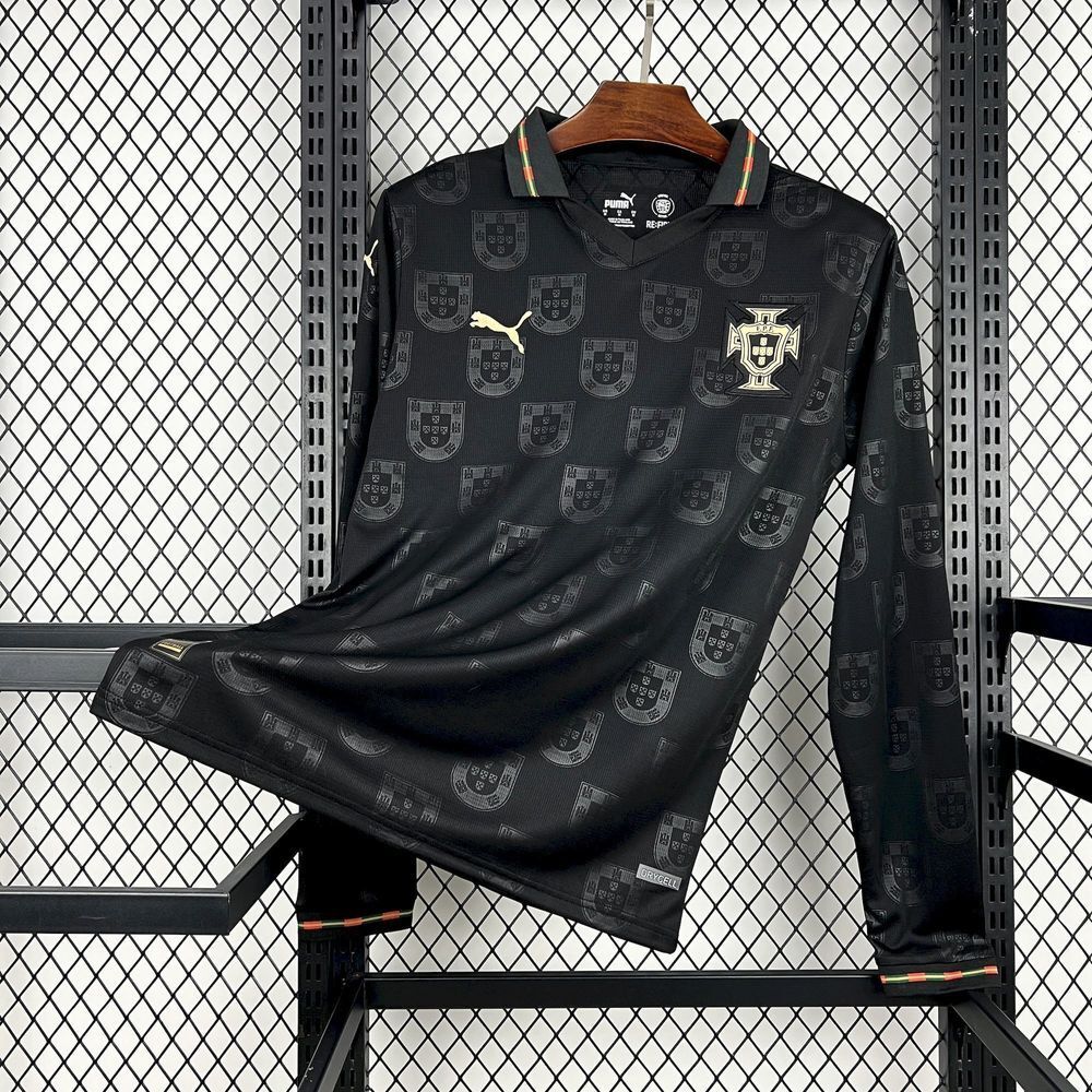 Camiseta Portugal Pantera Negra - Manga Larga