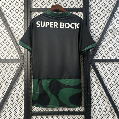 Camiseta Sporting Tercera Negra 25/26 - Versión Fan