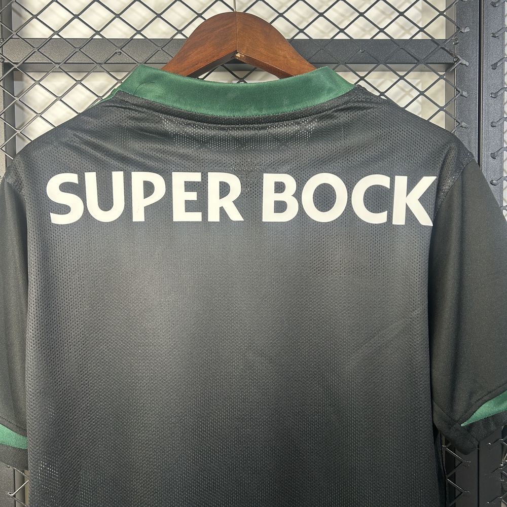 Camiseta Sporting Tercera Negra 25/26 - Versión Fan