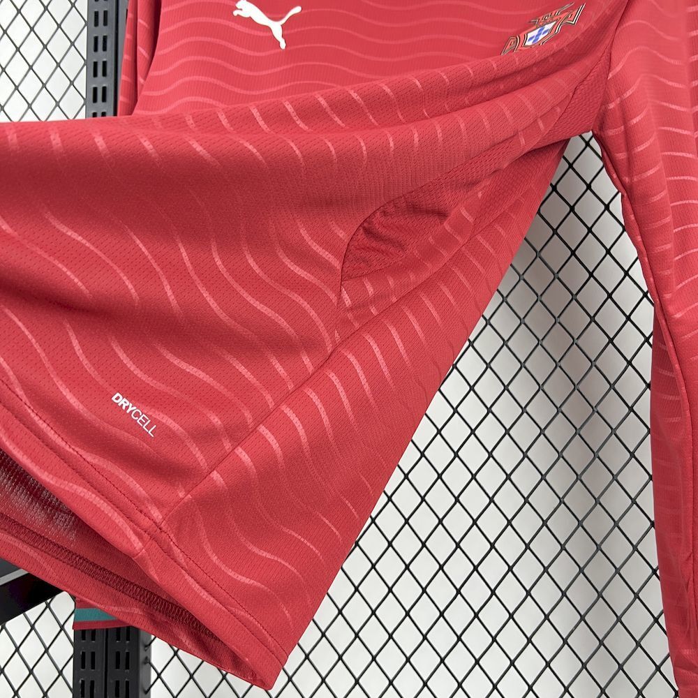 Camiseta Portugal Local Mundial 2026 - Manga Larga