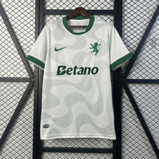Camiseta Sporting Tercera Blanca 25/26 - Versión Fan