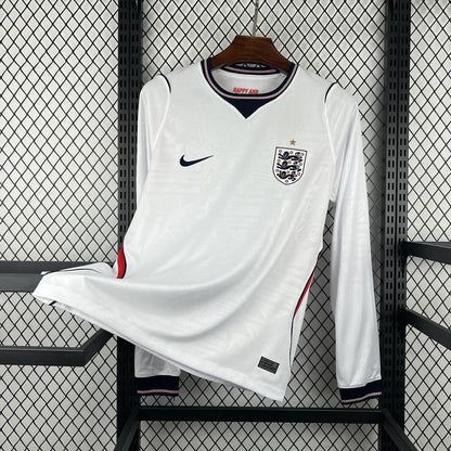 Camiseta Inglaterra Local Mundial 2026 - Manga Larga