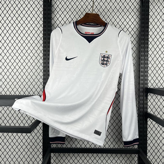 Camiseta Inglaterra Local Mundial 2026 - Manga Larga