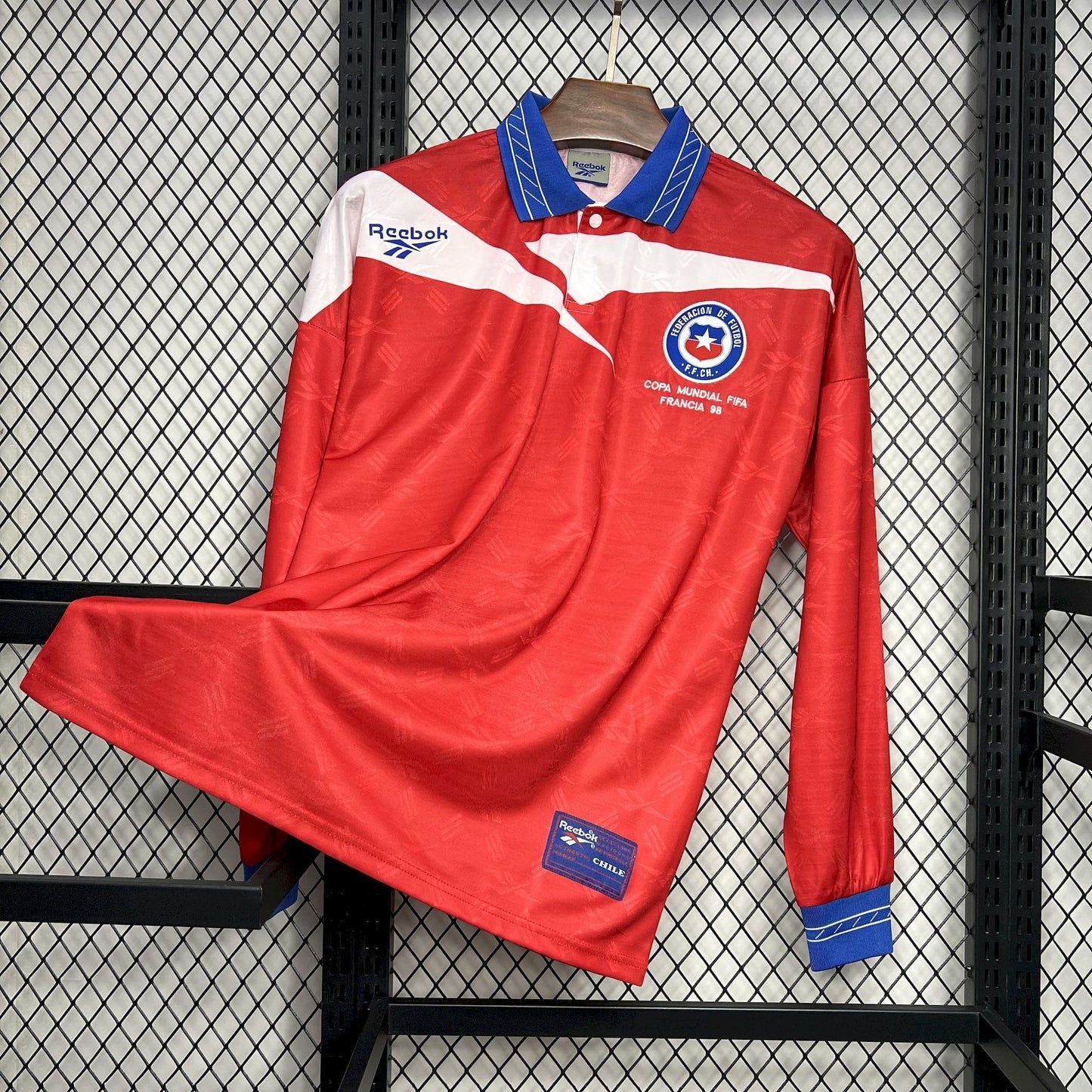 Camiseta Retro Chile Local Manga Larga 1998