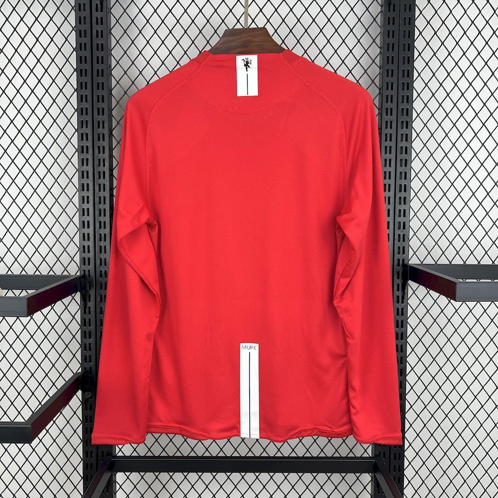 Camiseta Retro Manchester United Local Manga Larga 2007/2008