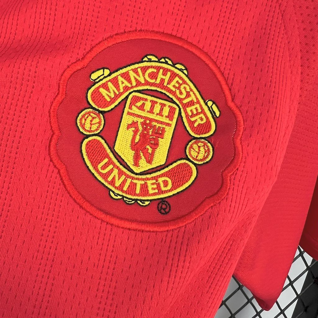 Camiseta Retro Manchester United Local Manga Larga 2007/2008