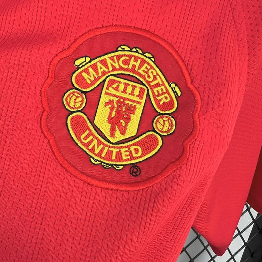 Camiseta Retro Manchester United Local Manga Larga 2007/2008