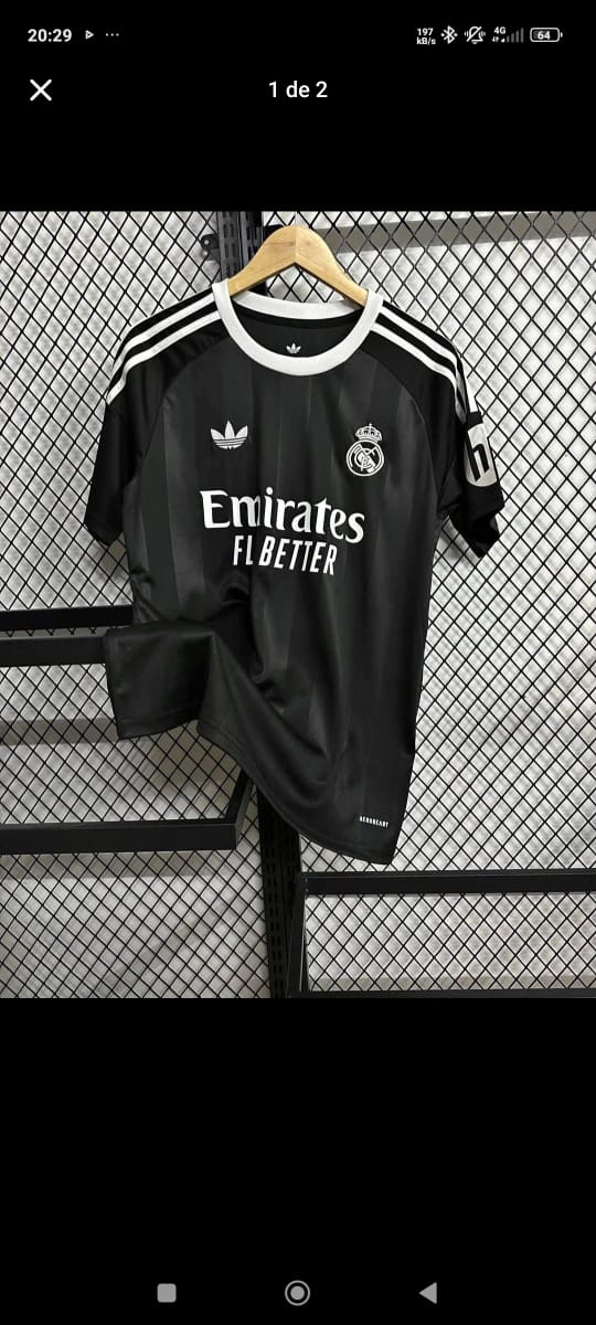 Camiseta Real Madrid Arquero Negra 25/26 - Versión Fan