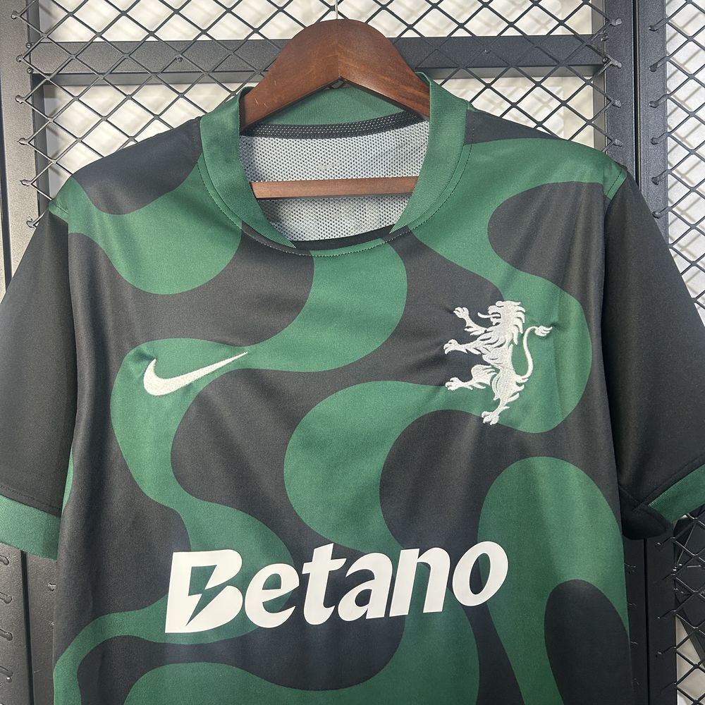 Camiseta Sporting Tercera Negra 25/26 - Versión Fan