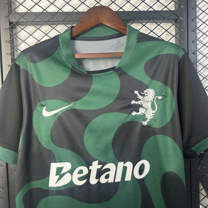 Camiseta Sporting Tercera Negra 25/26 - Versión Fan