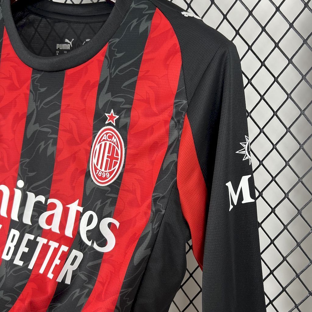 Camiseta AC Milan Local 25/26 - Manga Larga